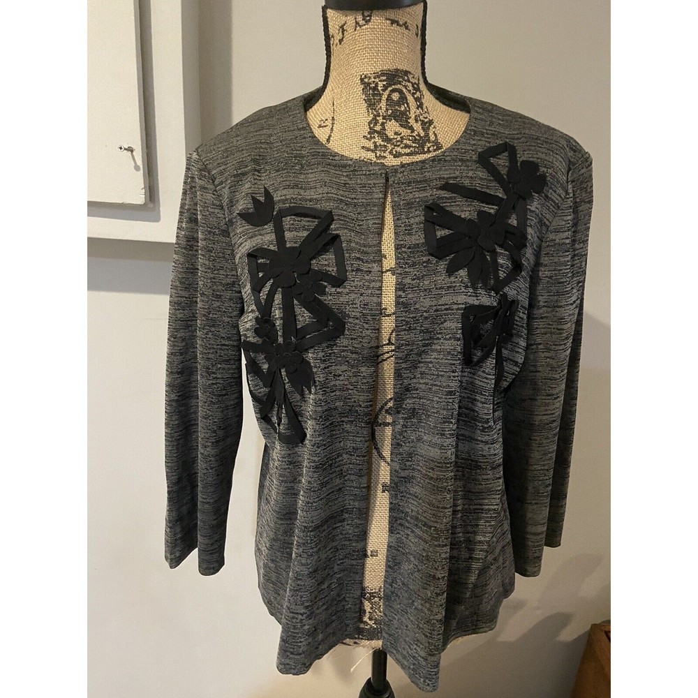 Misook Jacket, Blazer, Too, Gray, Black, NWT, Large